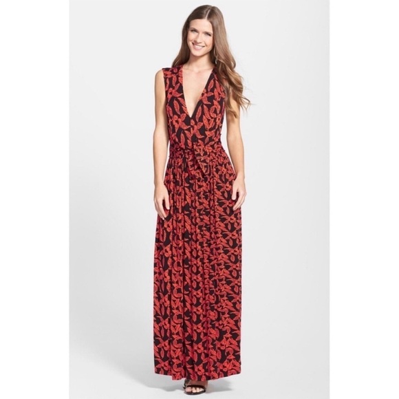 Plenty by Tracey Reese Fabiona Red & Black Floral Maxi Dress, Anthropologie XS - Picture 6 of 6